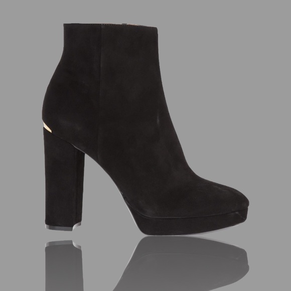 🛑BOGO🆕Calvin Klein Black Suede High-Ankle Fashion Boot - Picture 3 of 9